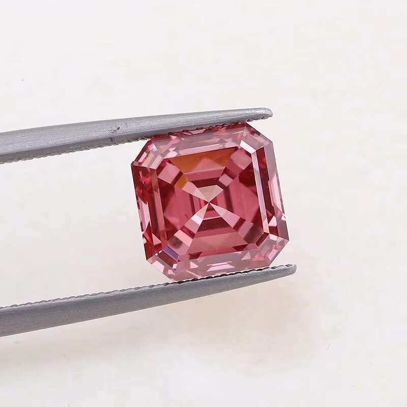 Asscher Cut 4.03carat Hpht Cvd Fancy Pink Lab Grown Loose Diamonds Synthetic Diamond Factory Wholesale