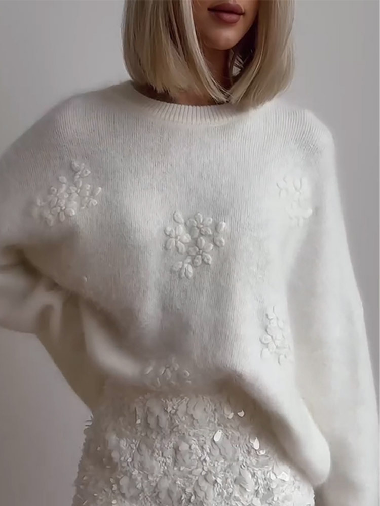 Women's Sweaters Cute Bear Little horse Pattern Sweatshirts High Collar Warm Polar Fleece Sweater Soft Blouses Tops 2025 Winter Lady Y2K Clothes