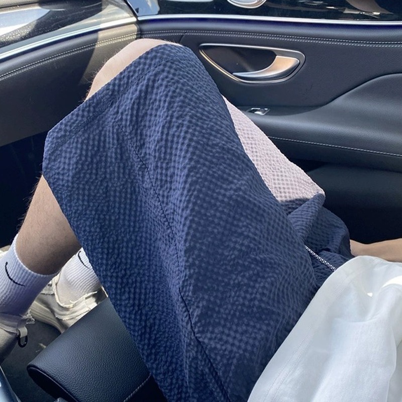 Navy blue shorts 2025 summer new American brand quick drying sports casual five quarter pants men's fashion
