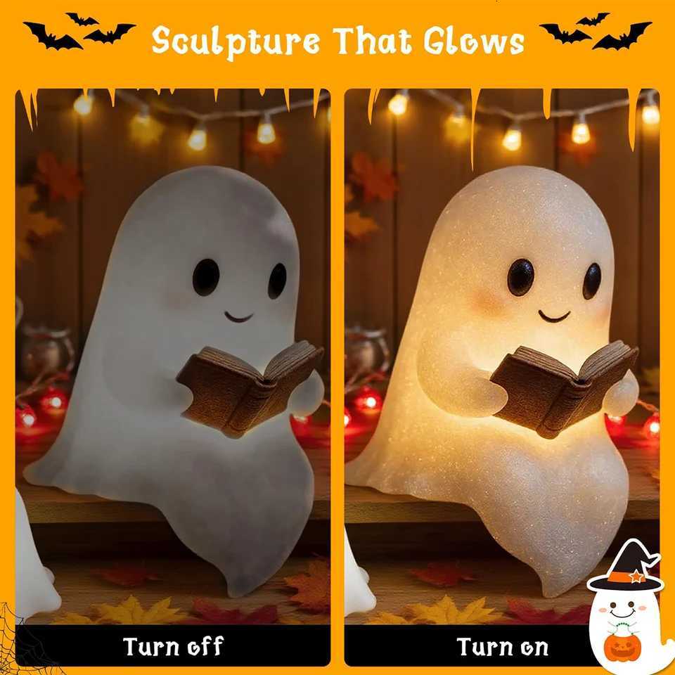 Ghost Night Light Halloween Led Bedroom Lamps Bedside 3d Cartoon Table Battery Powered Desk Living Room For Kids Decorative CuteM251125