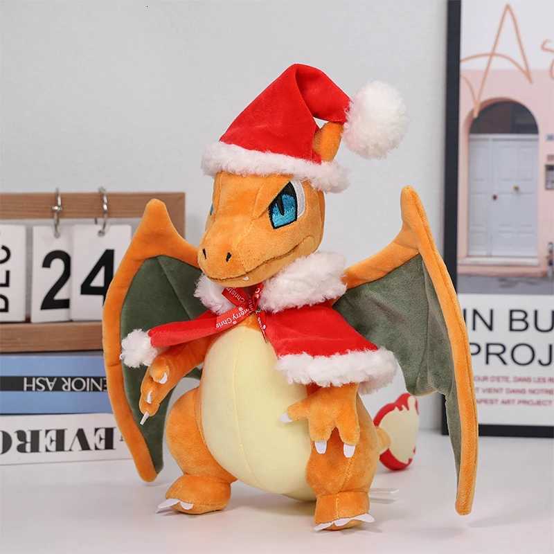 Anime Plush Doll Christmas Charizard Animal Stuffed Plushie Peluche Toys Xmas Birthday Gifts Kids H251125