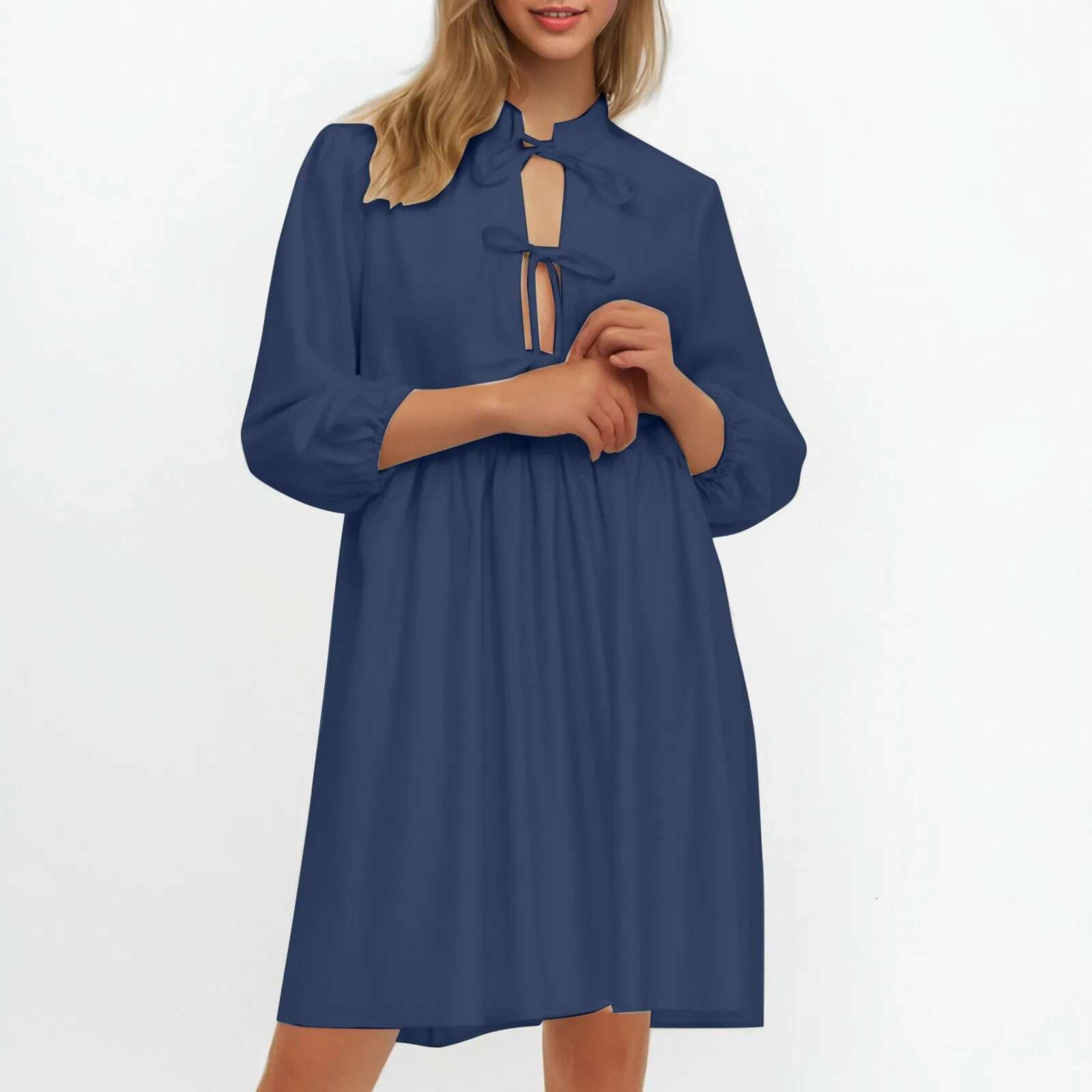 Dongdumaoyi Women S Sleeve Dress Loose Ruffles Befree Sexy Spring Bandage Boho Casual Holiday Party Elegant Dresses
