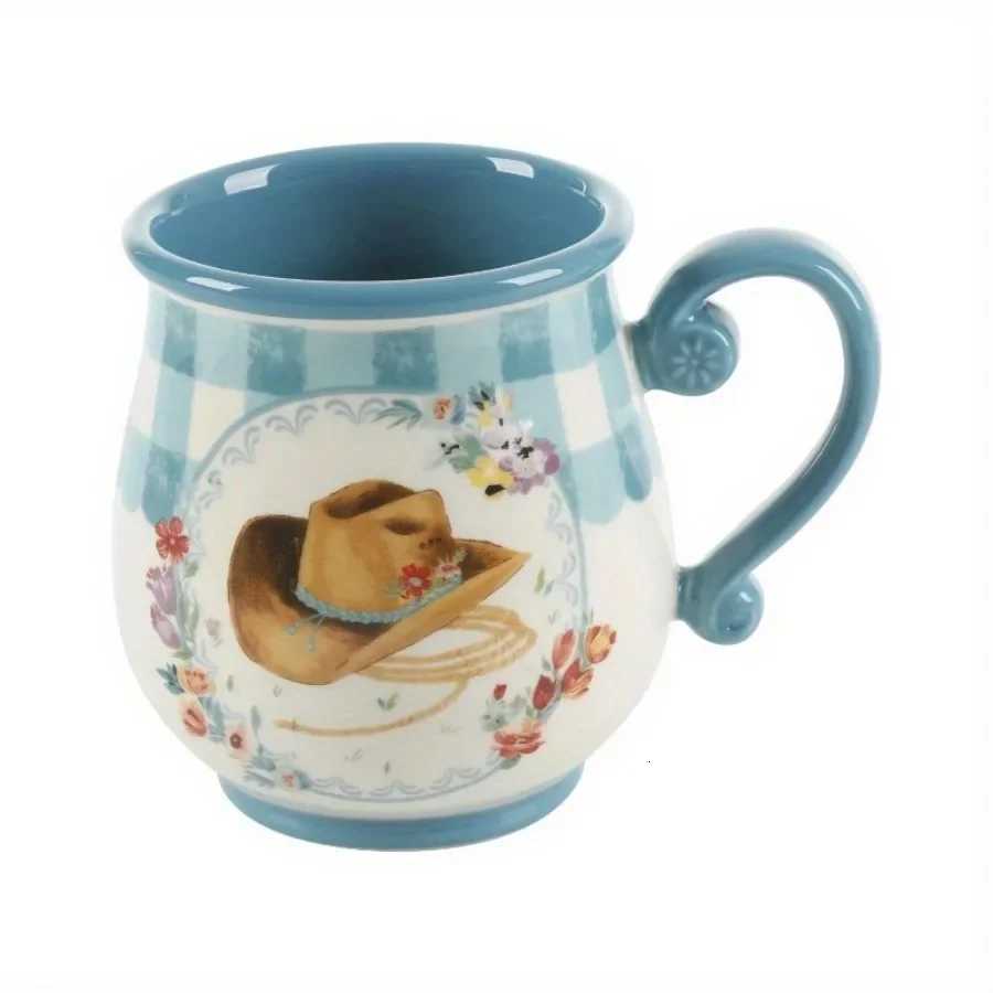 Add a pop of color to your kitchen with the Novelty Plaid Multicolor Pottery 16 oz Mugs Set of 4 Y251125