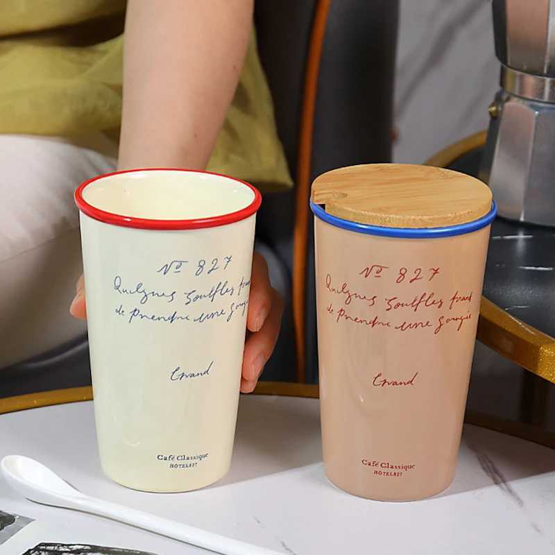 Ceramic Mugs Korean Style Coffee Cup Tea Milk Water Juice Mugs Fashion Water Cup Household Mug Vintage Drinkware Birthday Gifts Y251125