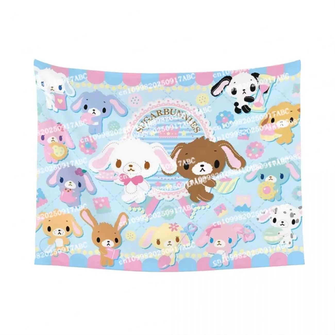 Sugarbunnies Anime Print Large Tapestry Wall Hanging Hippie Wall Tapestry Decor Living Room Bedroom Home Decor Home TapestryM251125