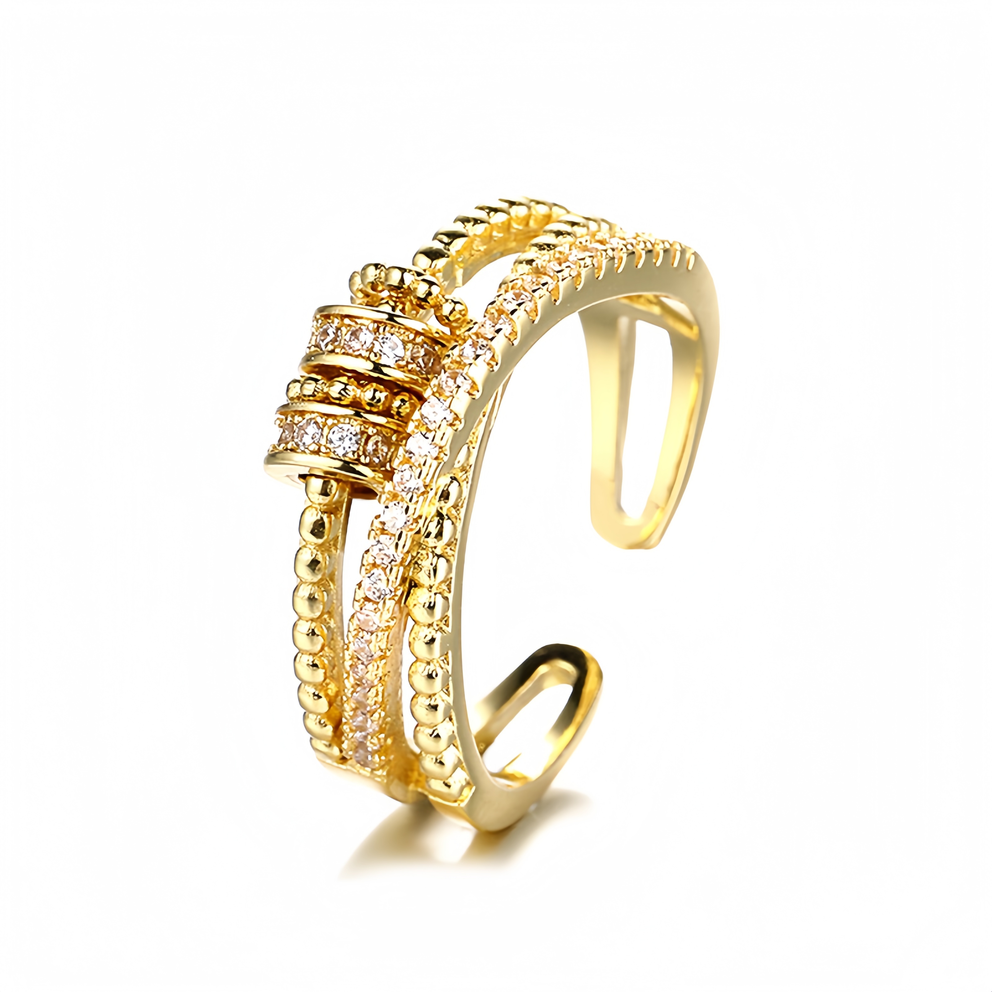 Fashion trend agile anxiety fortune-turning ring Ring women designer ring jewelrys gift luxurys Diamond Silver rings Designer couple jewelry Party Bir - view 5