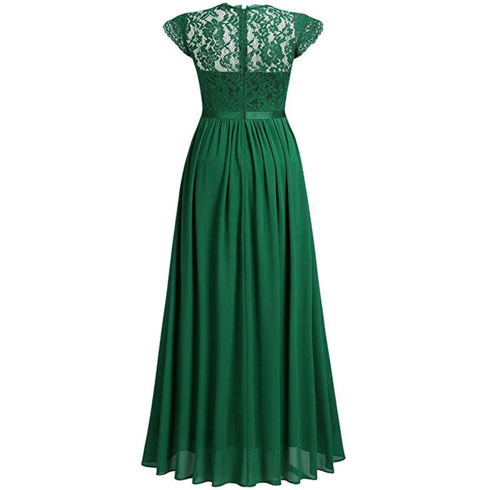 Dongdumaoyi New Women S Elegant Lace Long Dress A Line O Neck Sleeveless Floor Length Gown Evening Party Birthday Vestidos