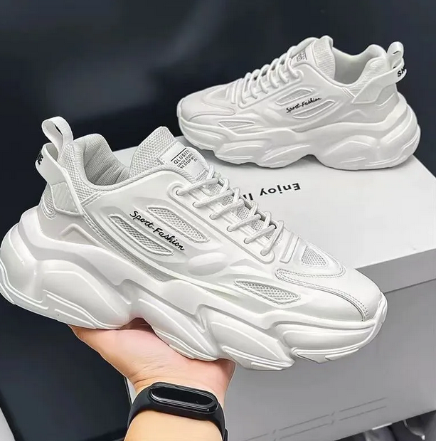 Ddmysports Ddmysports Autumn Men S New Breathable Mesh Sports Korean Style Trendy Versatile Thick Sole Casual Running Dad Shoes Outdoor Outdoor Shoes