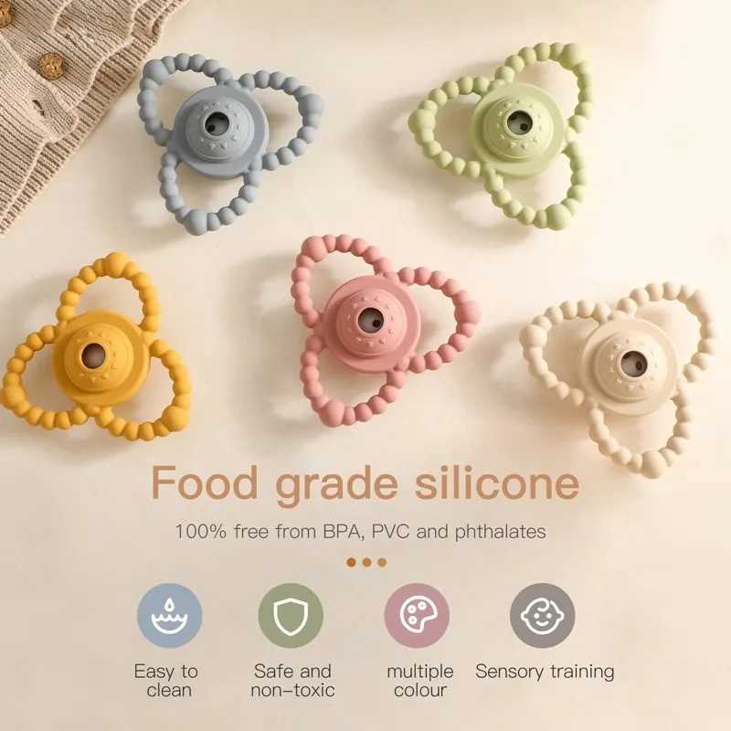 Baby Silicone Rattle Toy Montessori Educational Music Rattle Toy for Infant Food Grade Silicone BPA Free Newborn Teether Gift G251125
