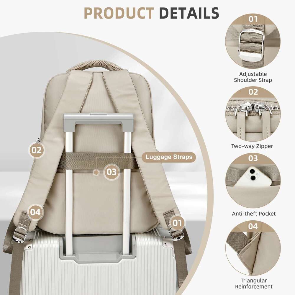 Designer Bag Women's Feminina Large Capacity Casual Mochila Versatile Daypack Female Shoulder Bag Waterproof Nylon Backpack