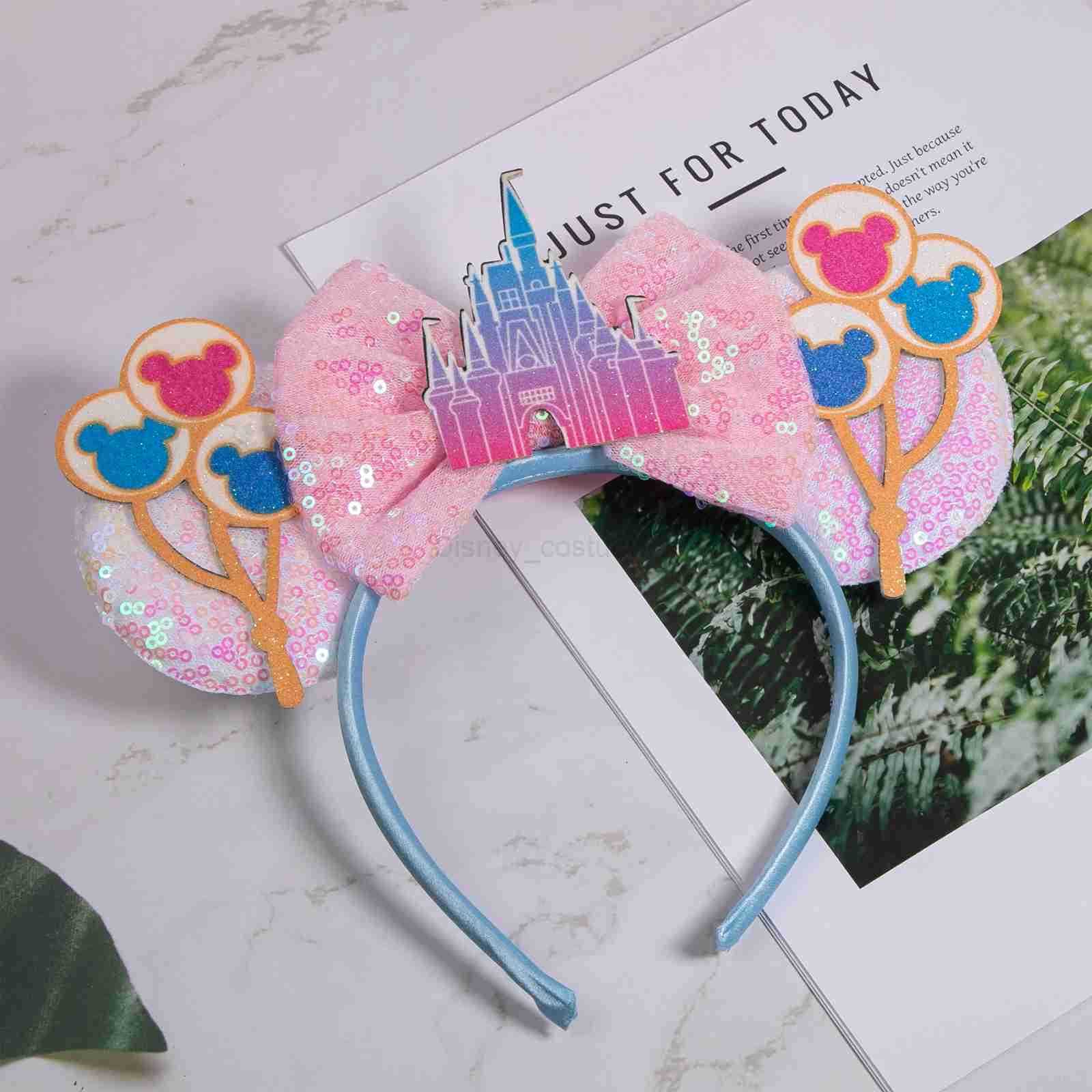 Disney CHUANGQI Mickey Mouse Earband Bow Double sided sequin Hairband Mickey themed Birthday Party Role Playing Decoration X250425