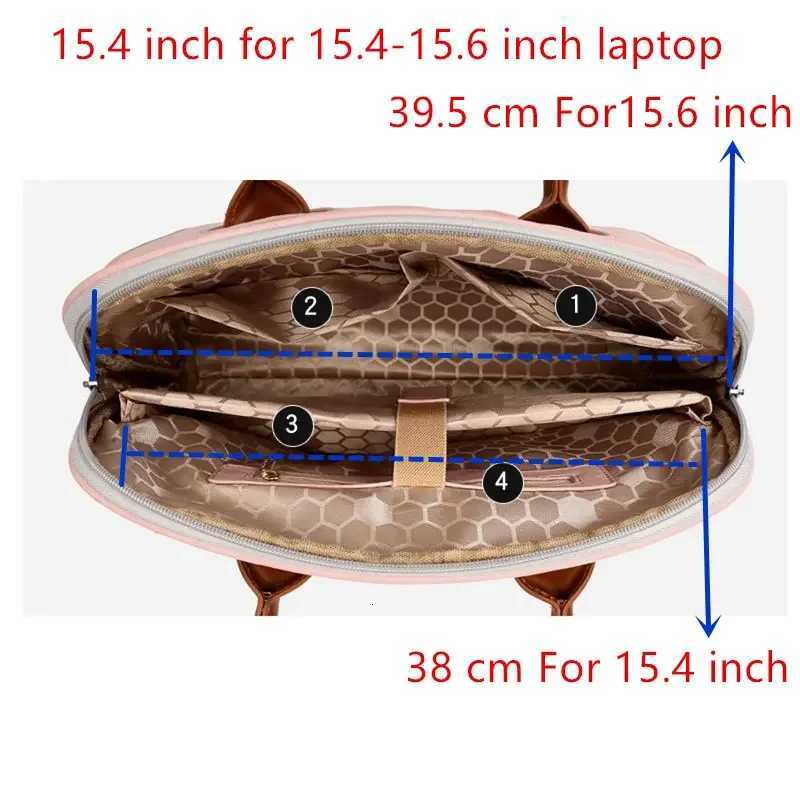 PU Leather Waterproof Laptop Bags for Women Briefcase Business Shoulder Bag Handbag girls laptop bag 133 14 15 154 156 InchT251125