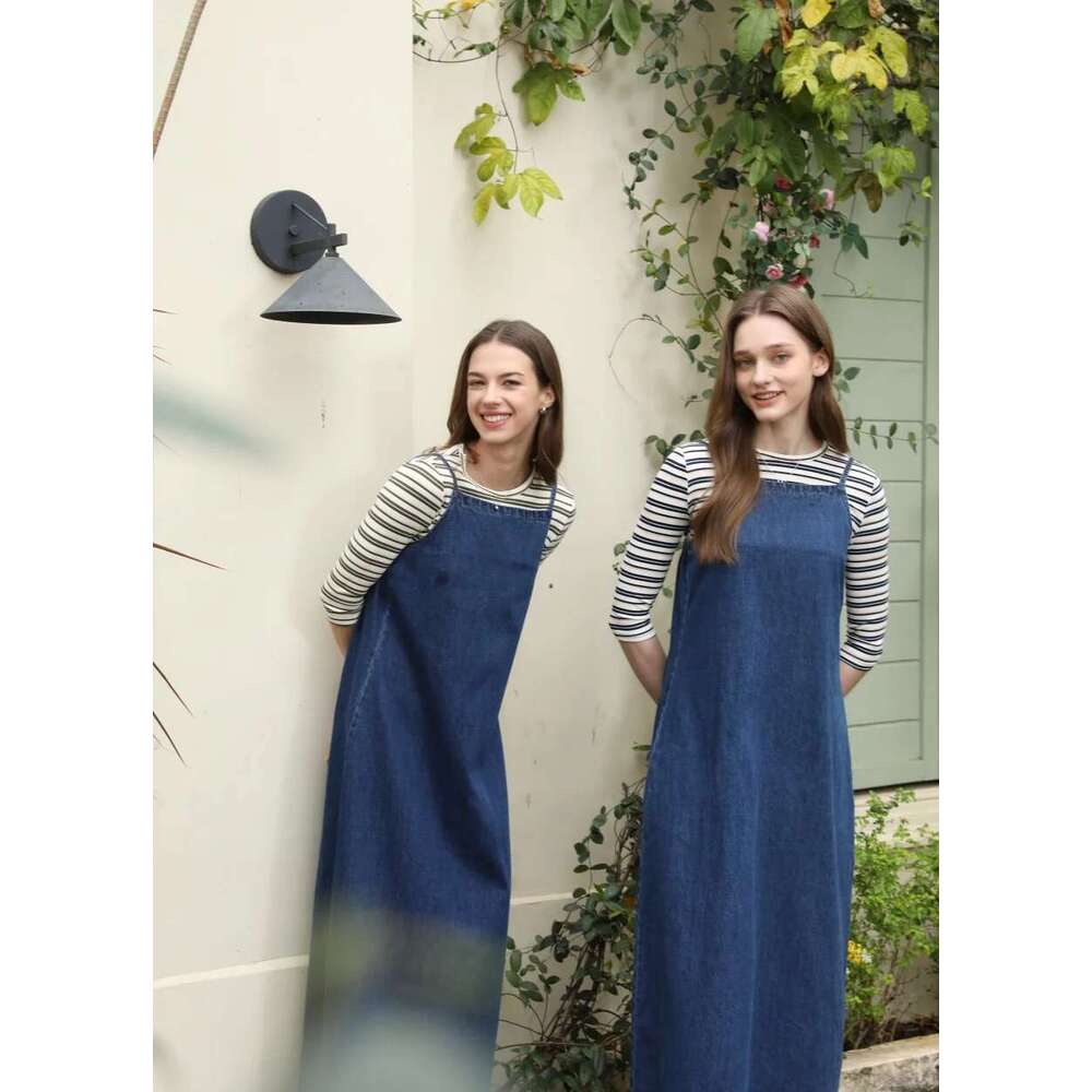 AS 2025 Teen Girls Woman Denim Jumper Dress Adjustable Straps Jeans Outfit