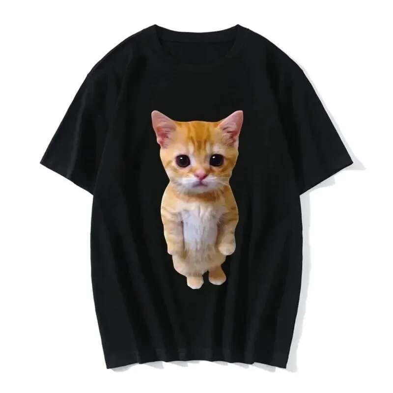 Dongdumaoyi Harajuku T Shirt Funny Cat Women Kawaii Shirt Girl Casual Short Sleeve O Neck Top For Summer Female Animal Clothing Tshirt