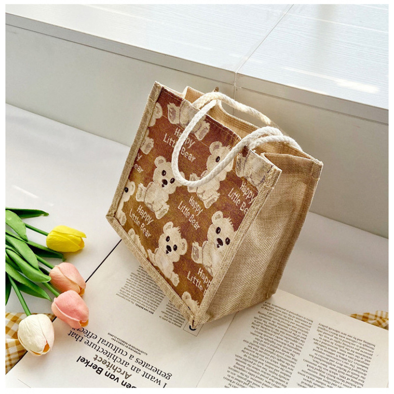 New Free Delivery Designer Shoes By 2025 Little Bear Linen Women's Outgoing Handbag 2024 Internet Celebrity Instagram Small Student One Shoulder 
