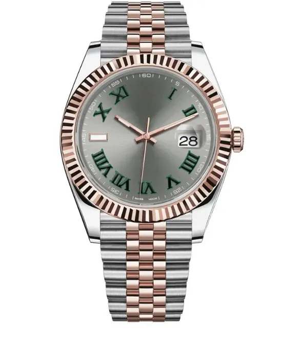 Jubilee Automatic Mechanical Wimbledon Dial 41MM Size Mens Watch Stainless Steel luted Bezel Sapphire Glass