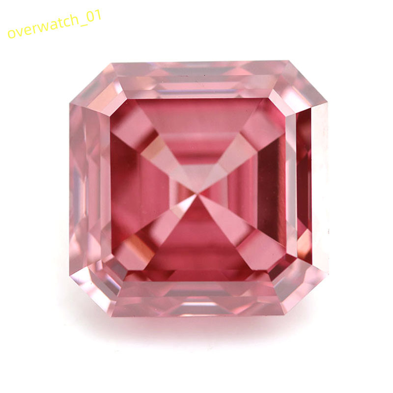Asscher Cut 4.03carat Hpht Cvd Fancy Pink Lab Grown Loose Diamonds Synthetic Diamond Factory Wholesale