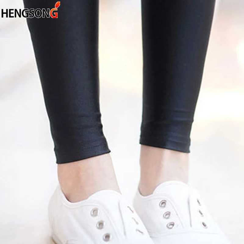 Womens yoga pants fitness legs fluorescent color elastic gloss black sports legs womens sports clothes running yoga legsC250425