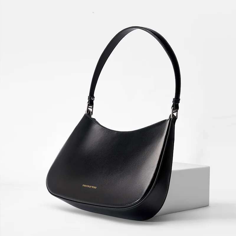 Zency New French Style High Quality Designer Women's Handbag Purse Fashion Leather Classic Black White Underarm Bag Sac Clutch