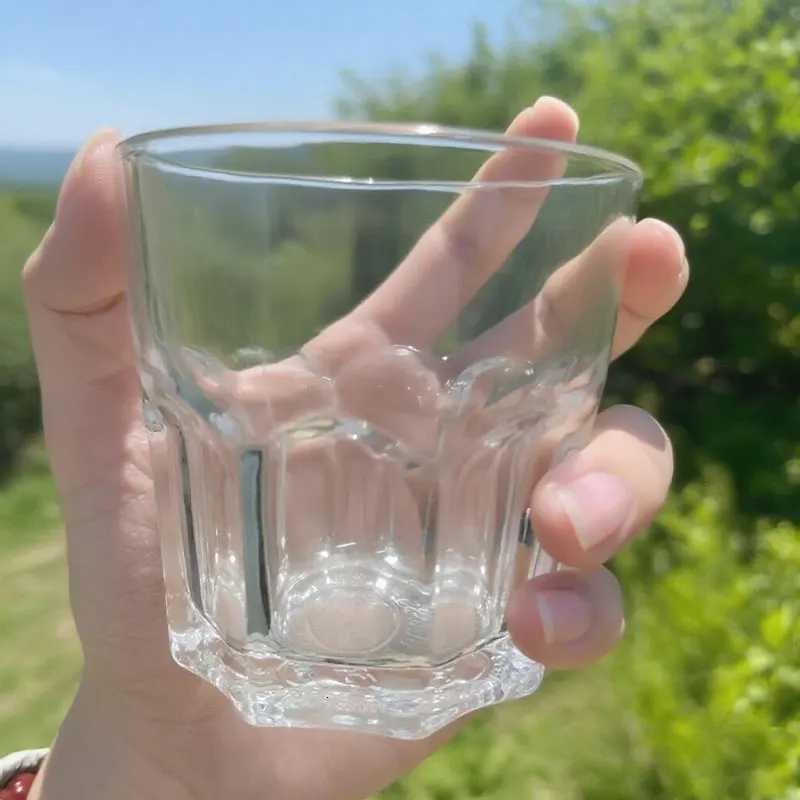 Thickened Glass Cups Beer Mugs Mouthwash Cups Glass Octagonal Cups Transparent Glass Cups Household Glass Tea Cups Whiskey Glass Y251125