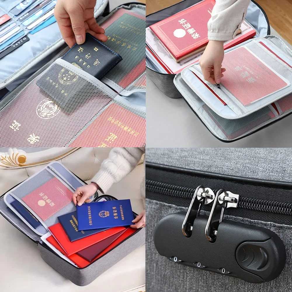 Men Briefcase Handbags Documents Organizer New Avocado Print Tote Travel Credentials Luggage Storage Safe File Lockbox Women BagT251125