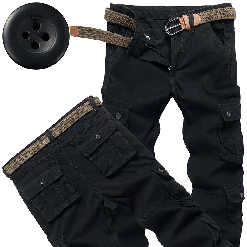 Mens tactical pants casual cargo pants outdoor sports workwear high-quality jogging pants hiking pants Korean sports pants 250422