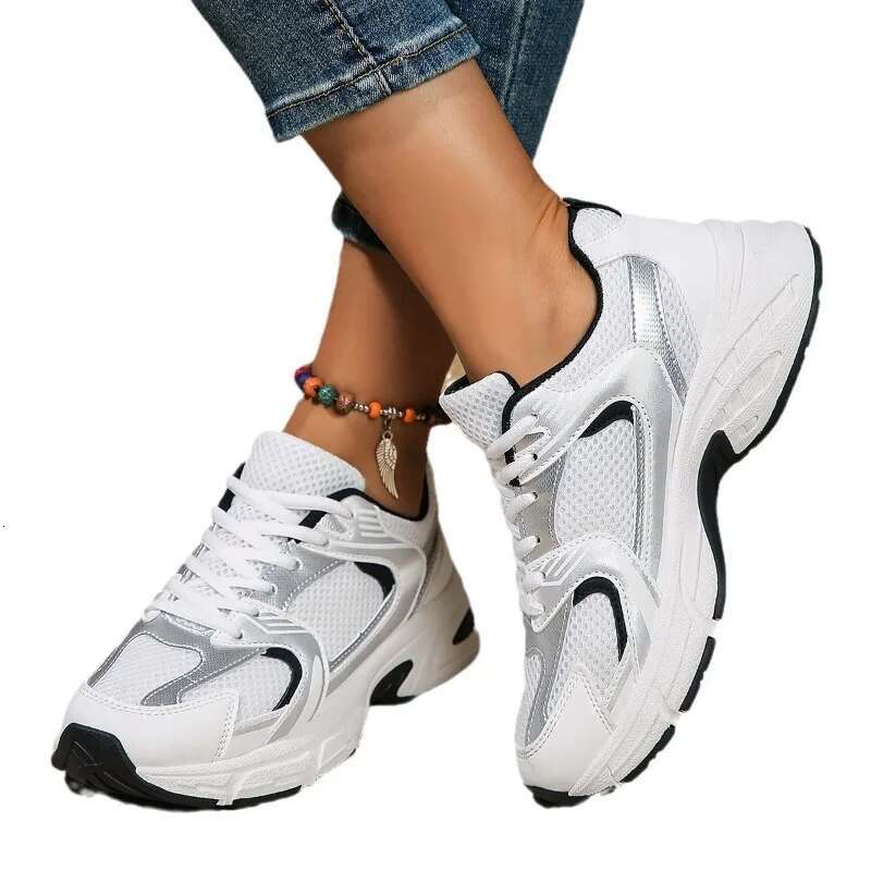 Women's Breathable Mesh Shoe Are Lightweight Comfortable Low Tie Casual Running Round Toe Sports Shoes for Outdoor Hiking ddmykukumalu