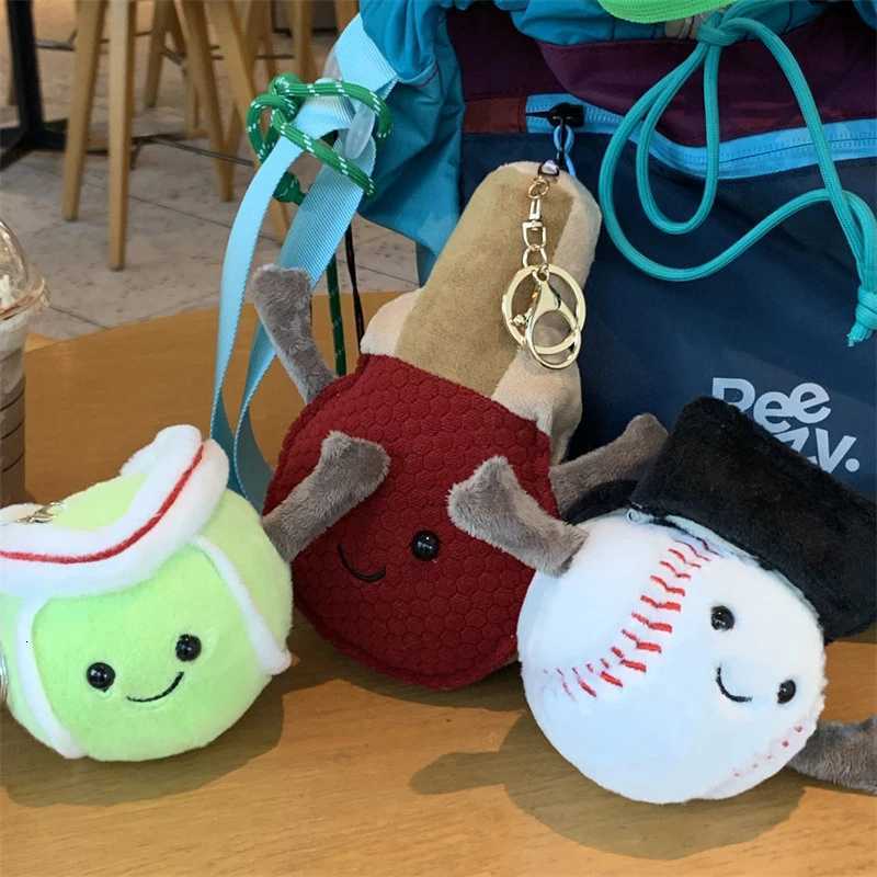 Cute Simulation Ball Series Plush Toy Cute Tennis Baseball Rugby Basketball Football Badminton Soft Pillow Kids Gifts Room DecorXJ251125