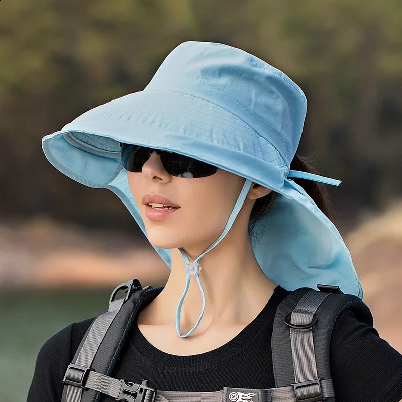 Large Brim Fisherman Hat Travel Sun Protection Outdoor Sun Hat European and American Summer Hat Womens Mountain Climbing 250424