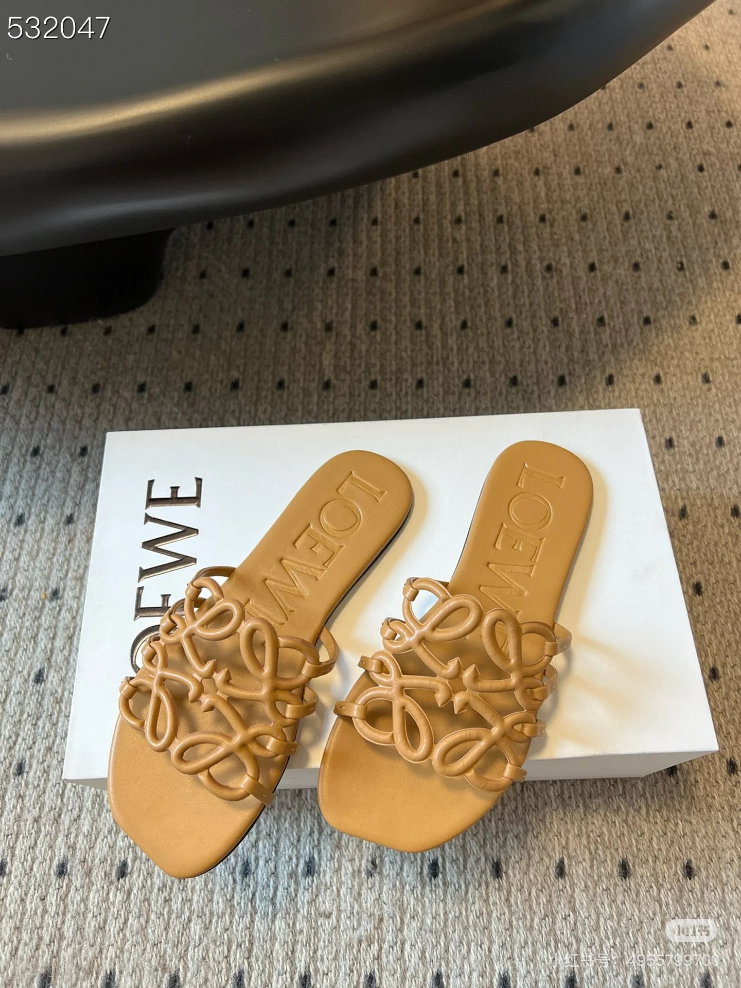 Summer Designer Luxury Women Petal Anagram Leather Slides Casual Walking Flip Flops Rubber Sandals Shoes Slip On Lady Beach Slippers EU35-43 designer Womens