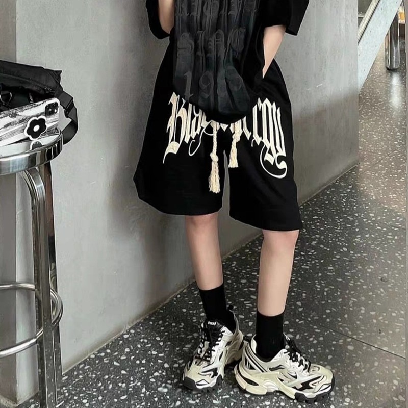 2025 American shorts men's summer high street five quarter pants trendy brand boxing basketball sports big