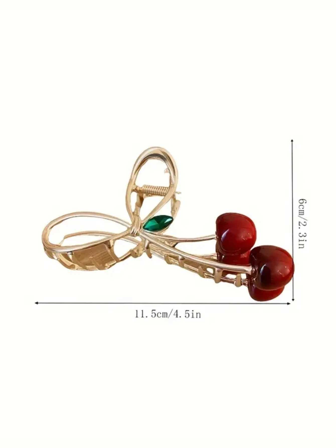 1/2 piece cherry hair claw womens hair accessoryT250425