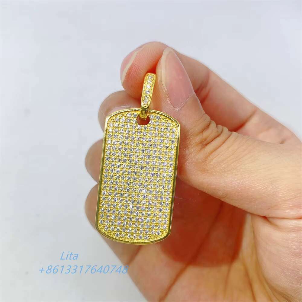 925 Sterling Silver Frame Fully Moissanite Custom Iced Out Wholesale Hip Hop Diamond Pendant