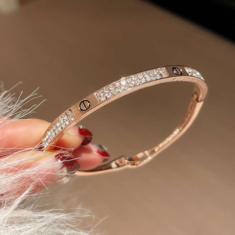Diamond Bracelet Designer Bracelet Three Rows Diamond Gem Bracelet High Quality Bracelet Jewelry titanium steel bangles