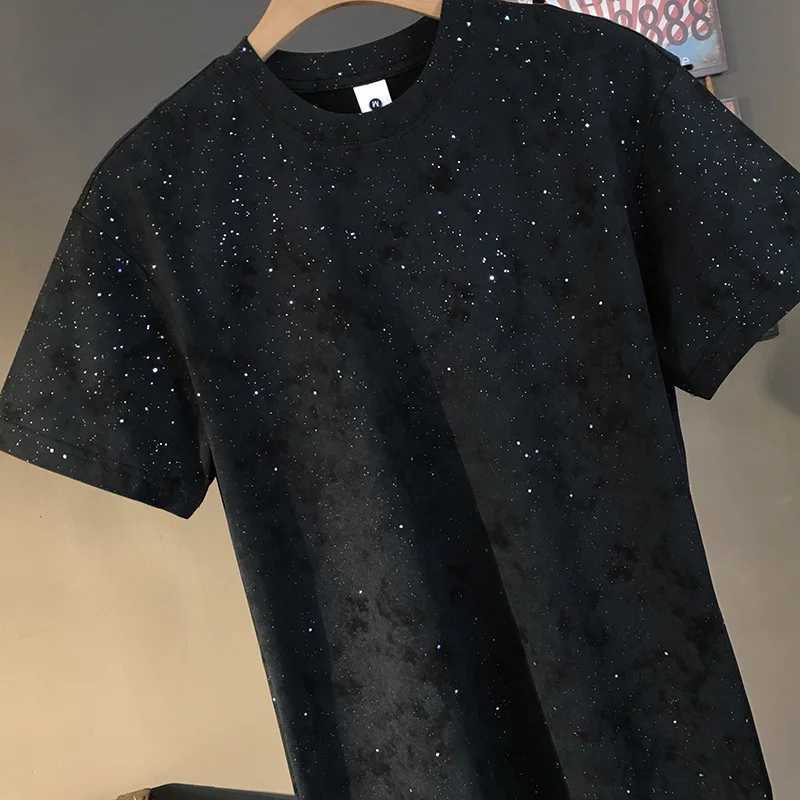 Retro luxury short sleeved T-shirt mens fashion brand personalized design 2025 new round neck half sleeved trendy clothing W250425