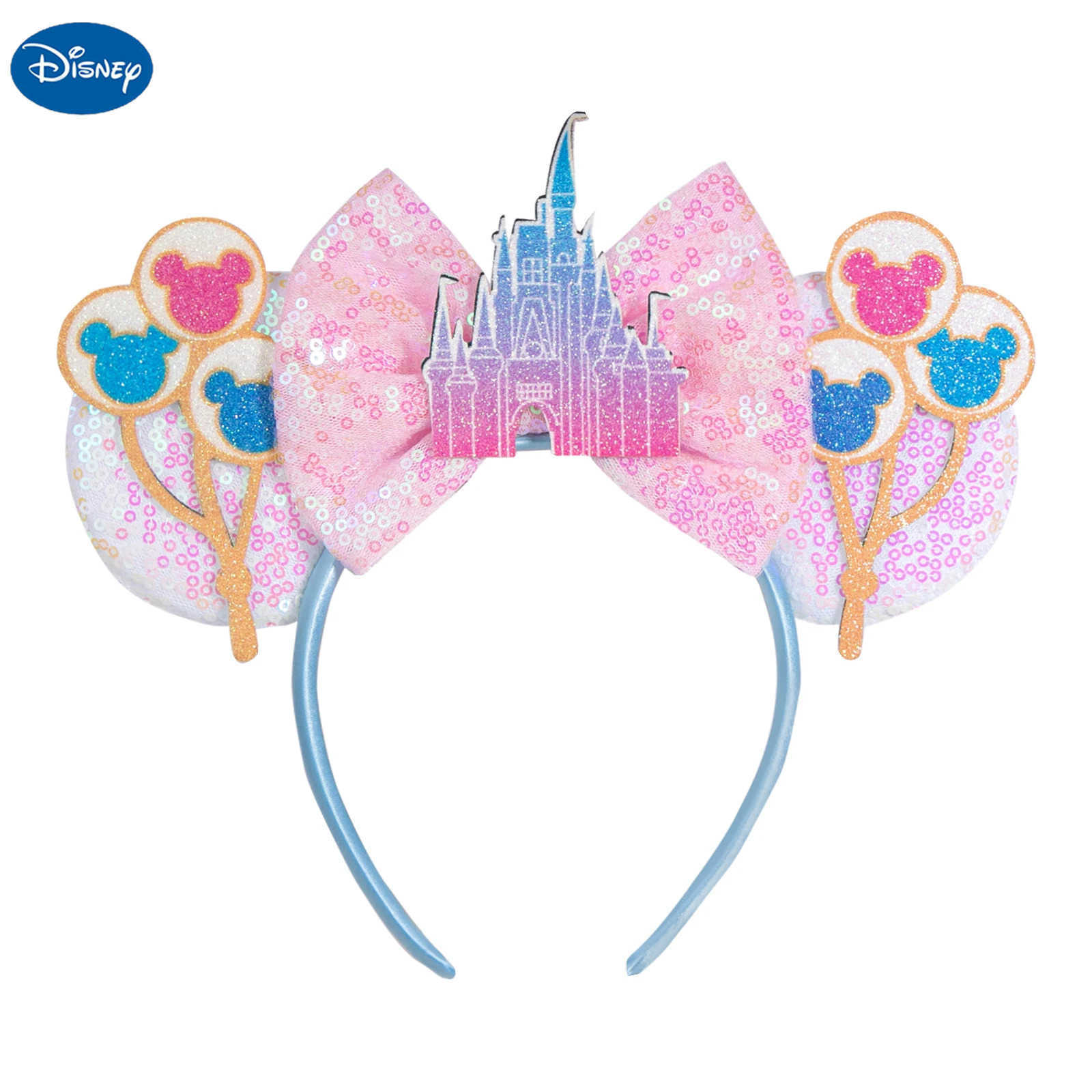Disney CHUANGQI Mickey Mouse Earband Bow Double sided sequin Hairband Mickey themed Birthday Party Role Playing Decoration X250425