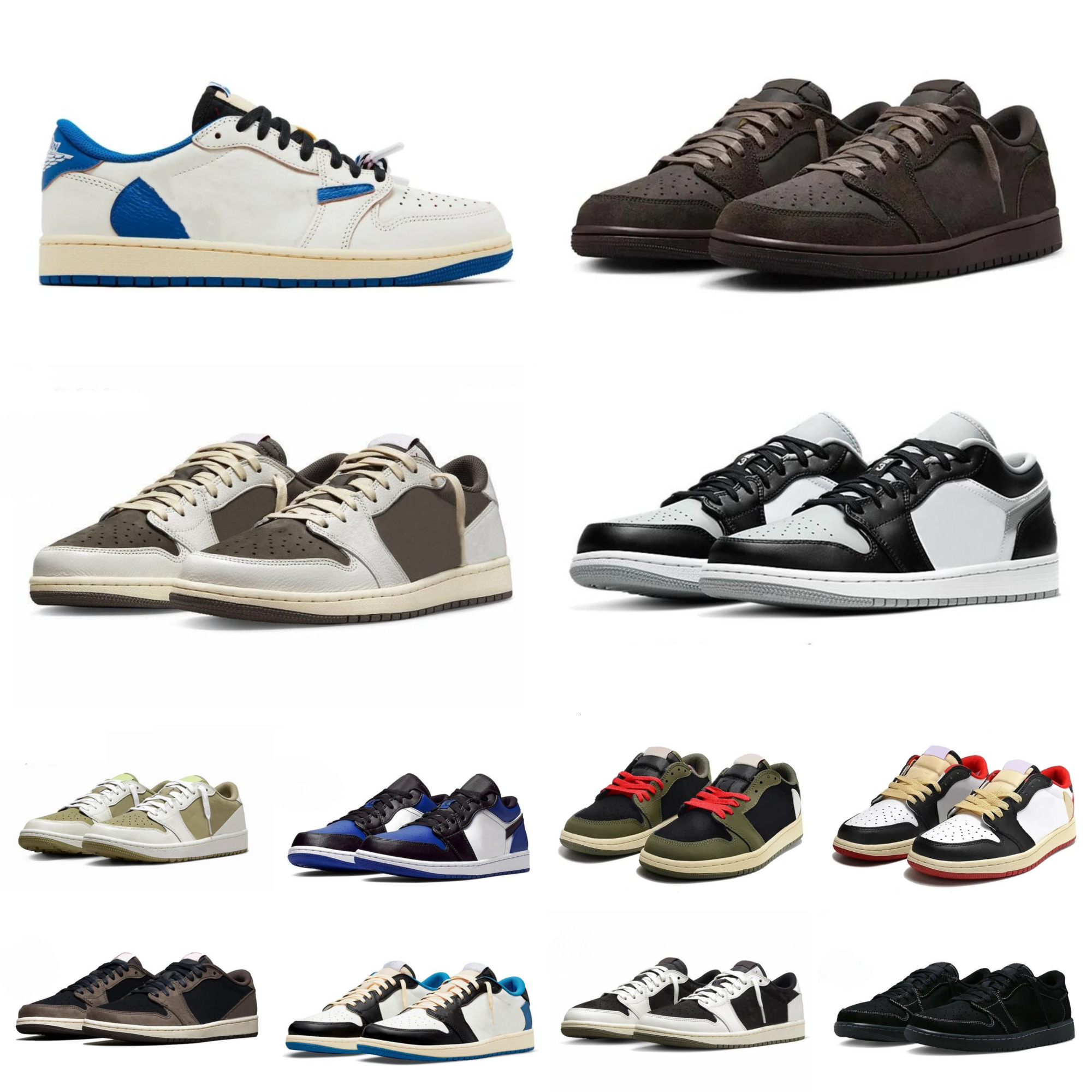 J1 1 Military Blue TS Low Sports Basketball Shoes Trainers Reverse Velvet Brown Man Women 1S RetroeS Shoes Midnight Navy Jack Dark Medium Olive Neutral White Sneakers