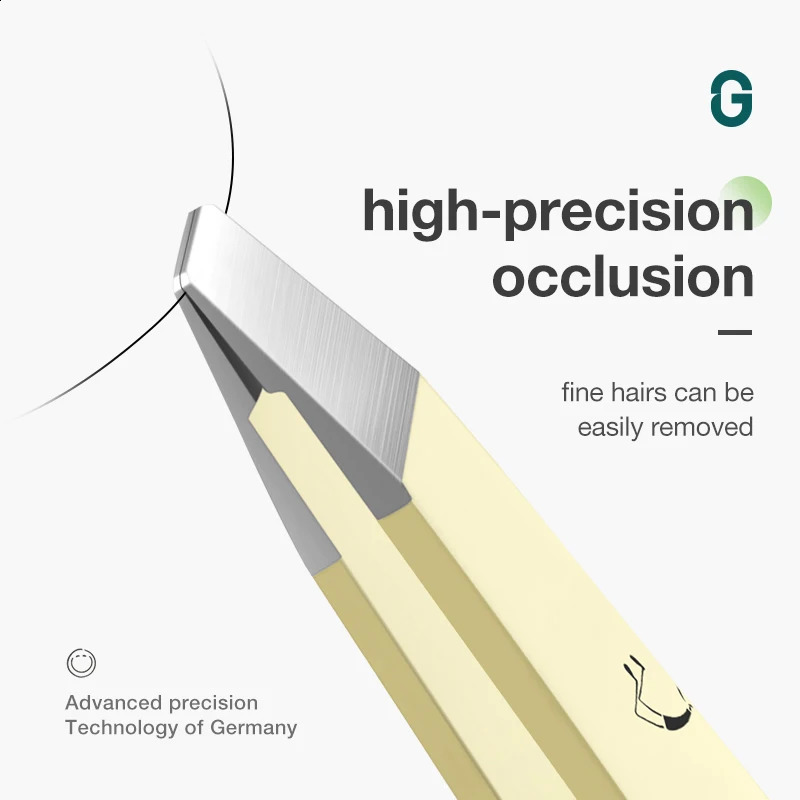 MR.GREEN Curve Handle Eyebrows Tweezers Professional Fine Hairs Puller Makeup Tools Stainless Steel Beauty Clips Removal 250422