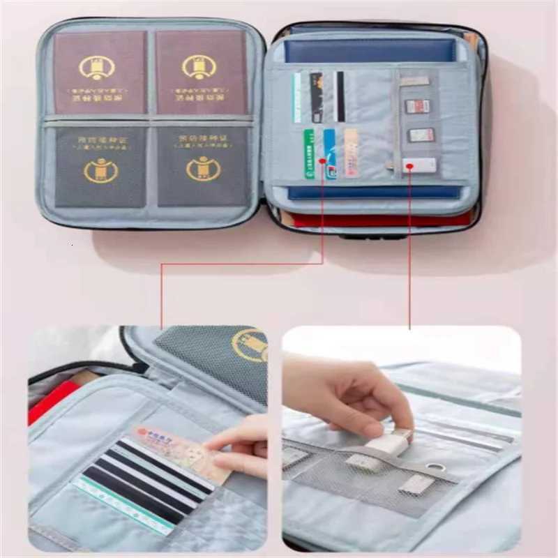 Document Organizer Briefcase A4 Folder Holder Mens Womens Bag Cover Purse Passport Home Safe Functional File Storage CaseT251125