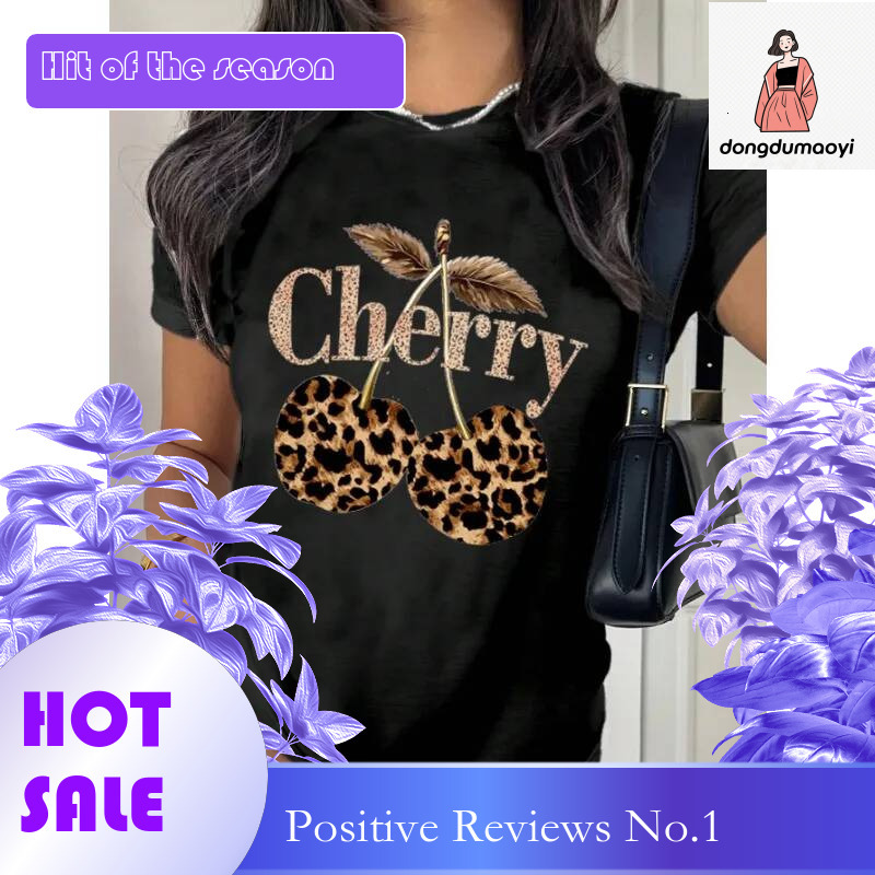 Dongdumaoyi Casual Fit Women S Pure Cotton T Shirt Suitable For Spring And Summer Music Festivals Slim Harajuku Short Sleeved Shirt