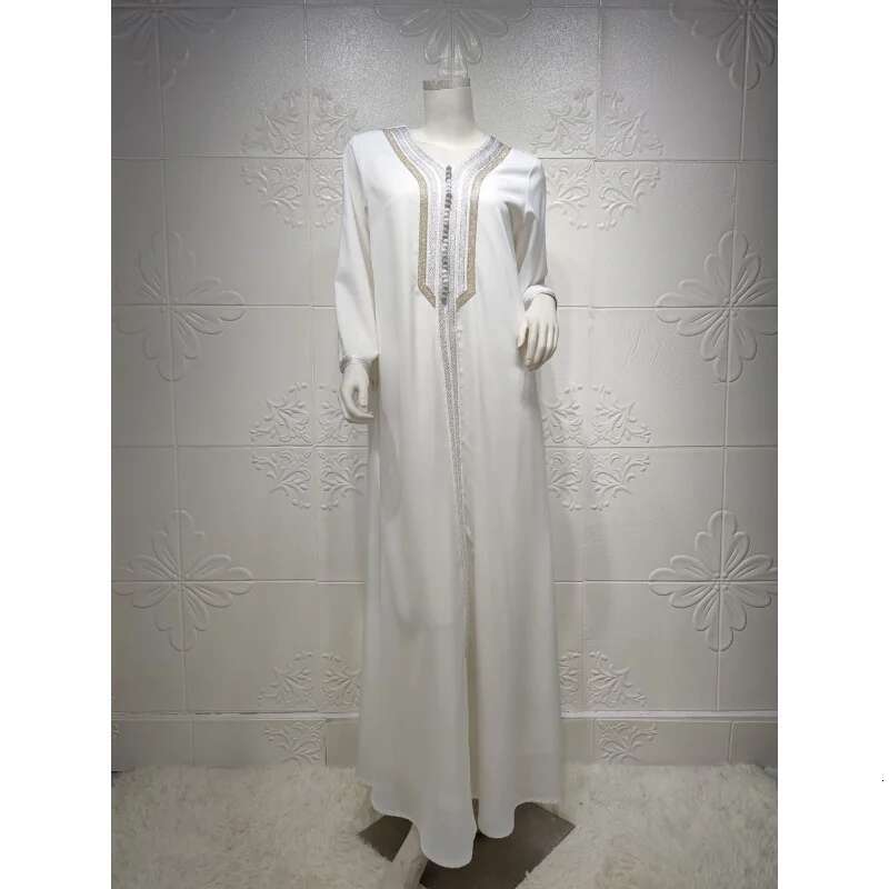 Dongdumaoyi Middle East Women S New V Collar Abaya Robe Muslim Large Swing Dress With Vest Two Piece Set W