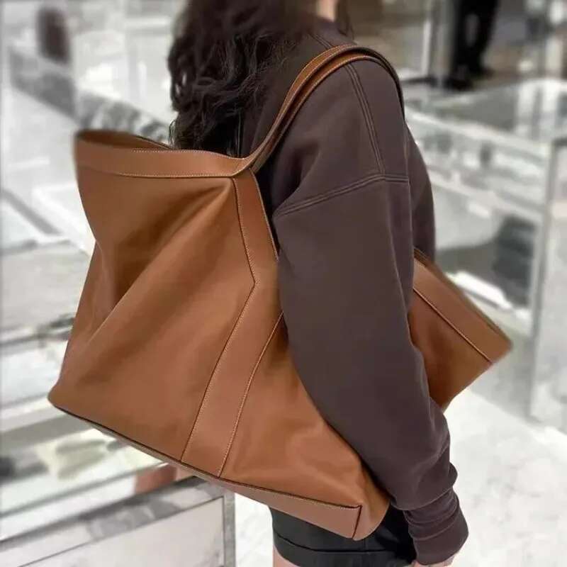 Women's Large Tote Bag: Genuine Leather Handbag for hot Mom & Baby with Spacious Design