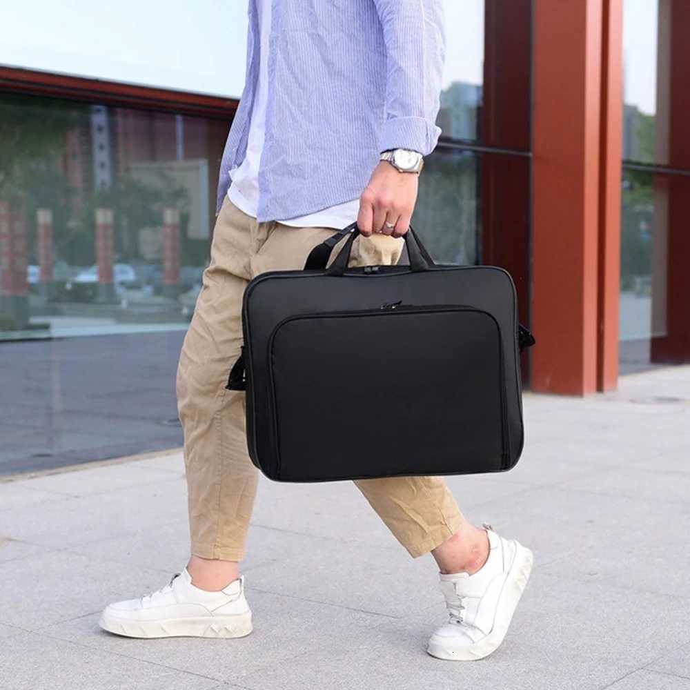 156 Inch 17 In Laptop Bag Business Portable Nylon Handbags Laptop Shoulder Briefcase Zipper Anti-theft Shoulder Simple StyleT251125