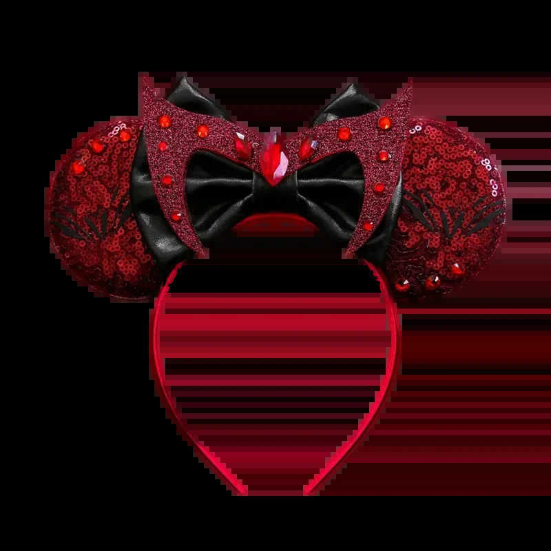 Disney Mickey Mouse Marvel Spider man Ear Headbands for Adults Women Sequins Hair Accessories Girls Kids Hairbands Boys Headwear X250425