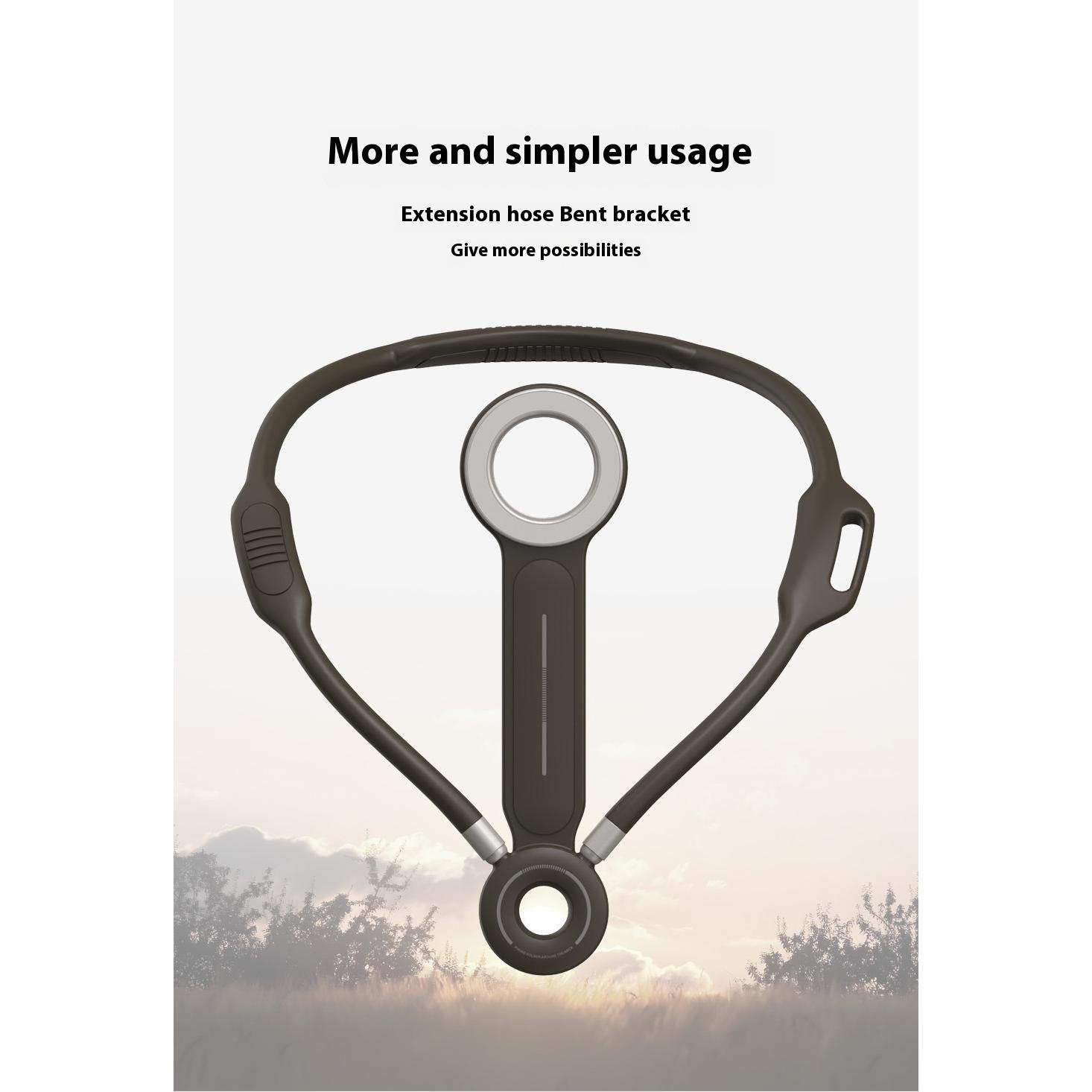 New product neck phone magnetic bracket, outdoor live streaming selfie phone bracket