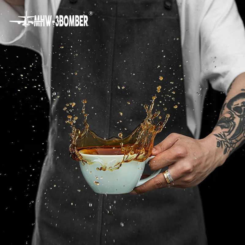 Coffee Cups ic Latte Art Cups with Saucer 280ml Tea Cup Ceramic Espresso Mug Kitchen Bar Coffee Accessories Y251125