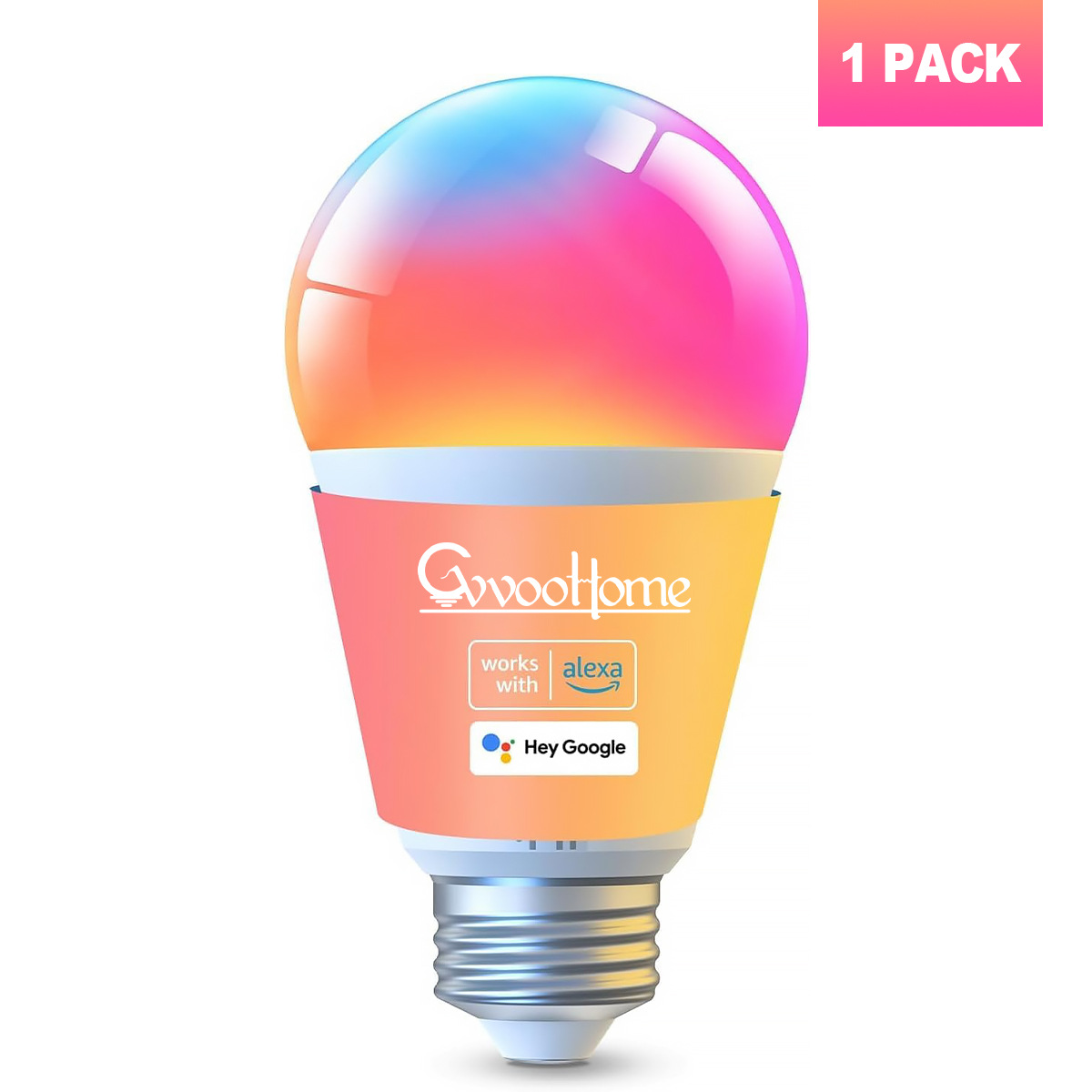 Tu-ya Smart WiFi LED Bulb,E27 9W SMD A70 RGB-CW bulb controllable via Alexa voice commands and Bluetooth.