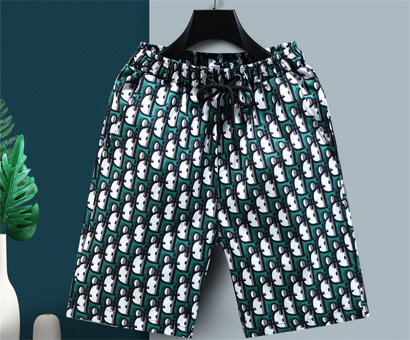 Designer shorts free shipping 2025 new style fashionable loose high-end texture letter printed trendy five quarter pants for men