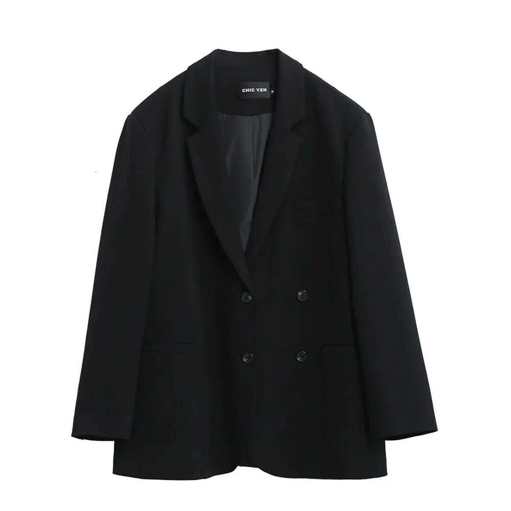 CHIC VEN Women's Blazer Korean Casual Solid Long Sleeve Coats All-Match Office Lady Elegant Fashion Clothing Spring Autumn 2023
