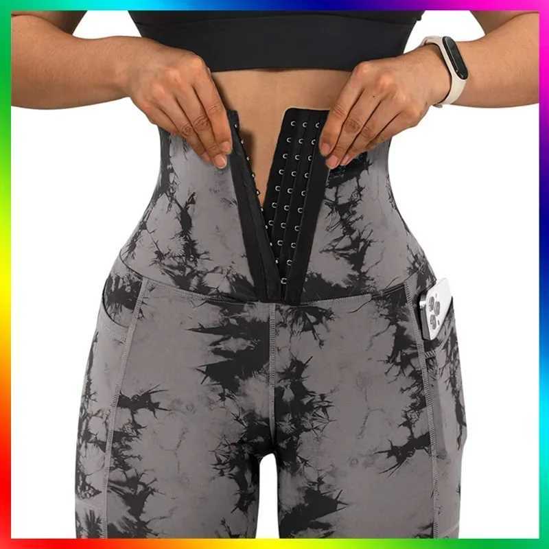 Womens Long Leg Fitness Yoga Pants Tight Fitness Running Network Patch Work Yoga Elastic Sports Tie Dyeing Pants LacotrivasC250425